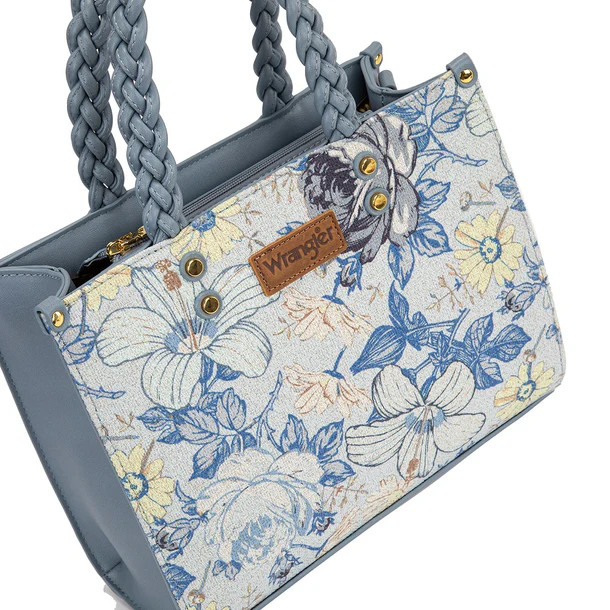 Wrangler Floral Print Braided Tote Bag