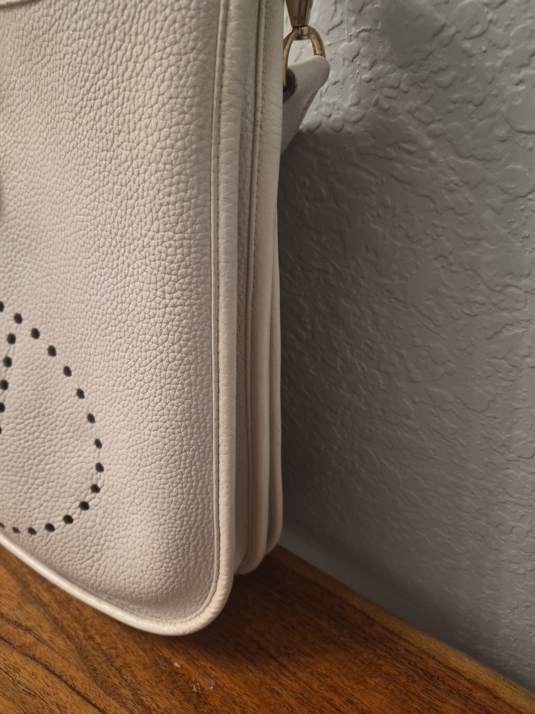 HERMES WHITE SHOULDER BAG EVELYN PM VERY GOOD CONDITION ⬛️ L 2008