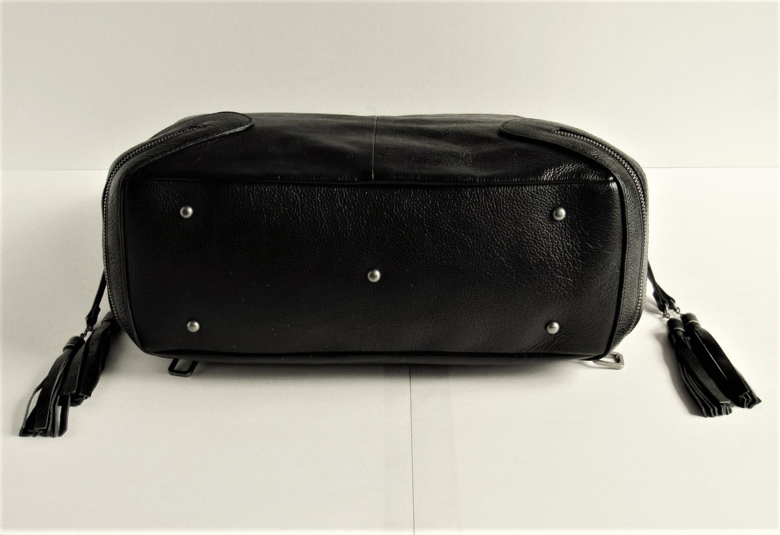 CHARLES JOURDAN Paris New “Malika” Black Leather Large Shoulder Bag MSRP $405