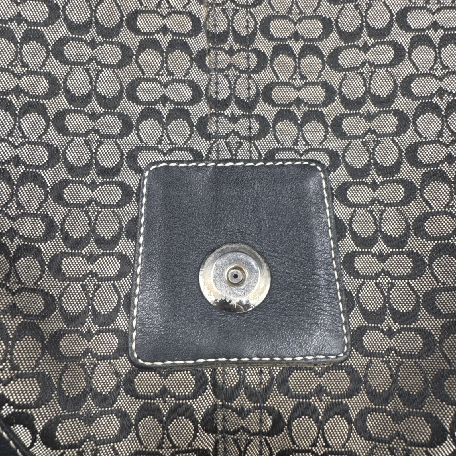 COACH 6818 Soho Signature Canvas Buckle Shoulder Bag Black Y2K
