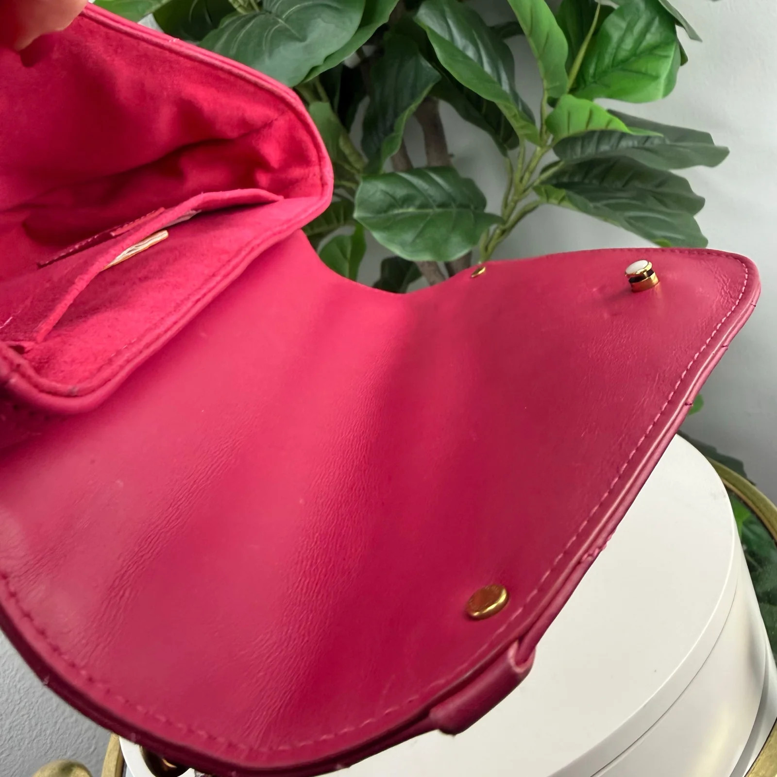 Louis Vuitton New Wave Quilted Leather Freesia Pink Chain MM Shoulder Bag Authe