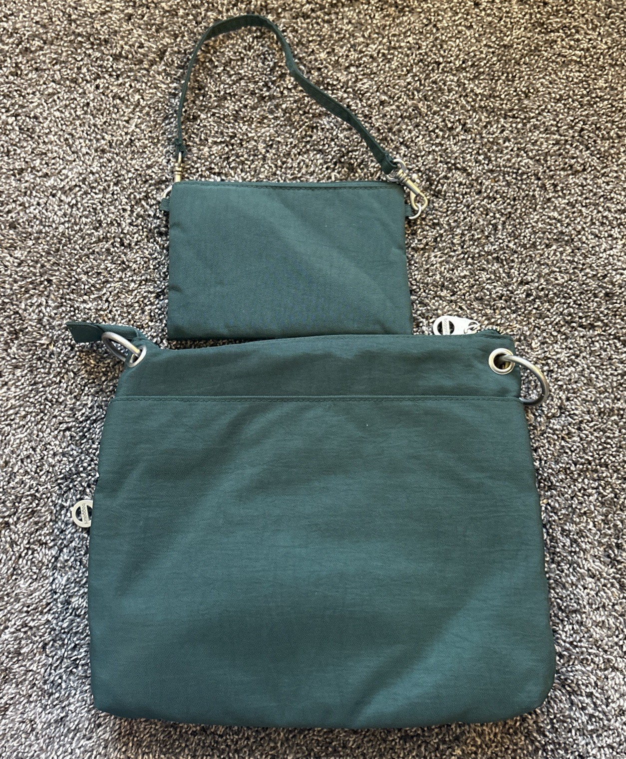Baggallini Sydney Olive Green Multi-Pocket Nylon Adjustable Crossbody Bag Set