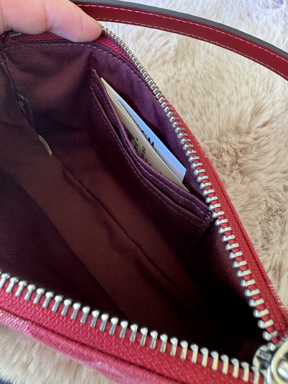 Coach Nolita 19 In Signature Denim CCZ48 denim/Silver/True Red