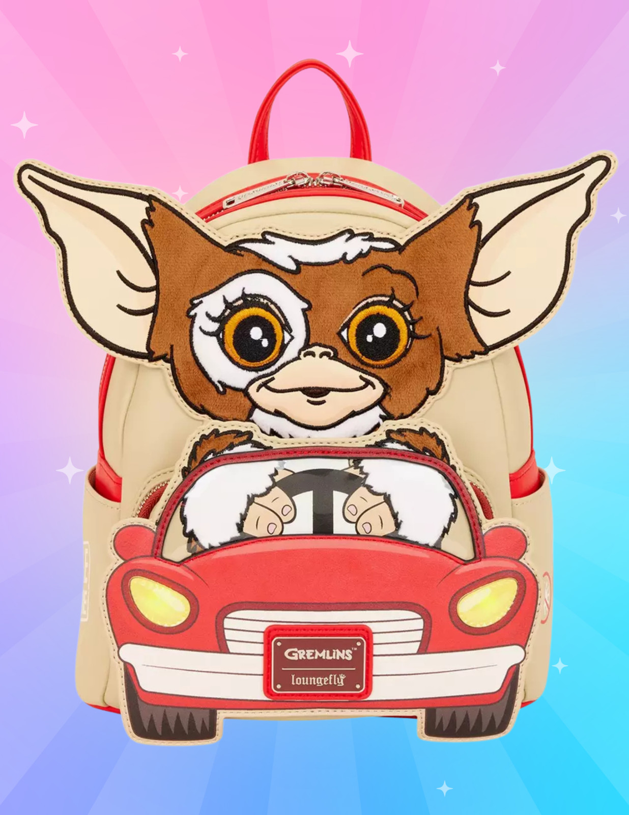 Loungefly Gremlins Gizmo in Car Light-Up Figural Mini Backpack