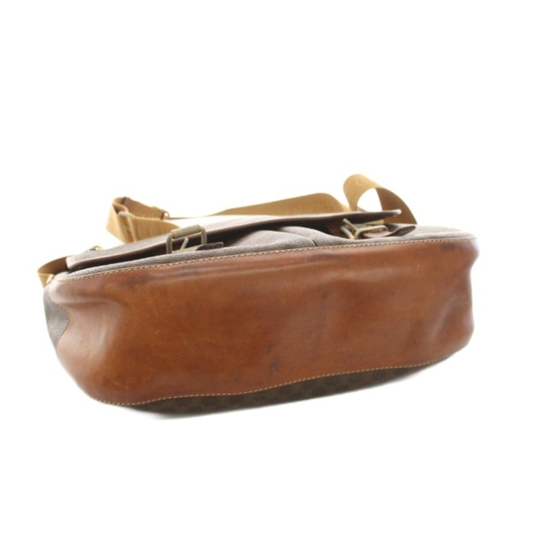 Celine Messenger Bag Shoulder Macadam Pattern PVC Leather Brown M09 YT26 Used 3d