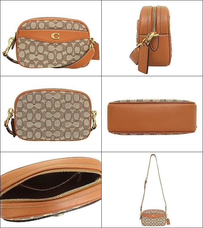 [Coach] Camera Bag Signature Textile Jacquard CC401 B4TA7 Cocoa Burnished Amber