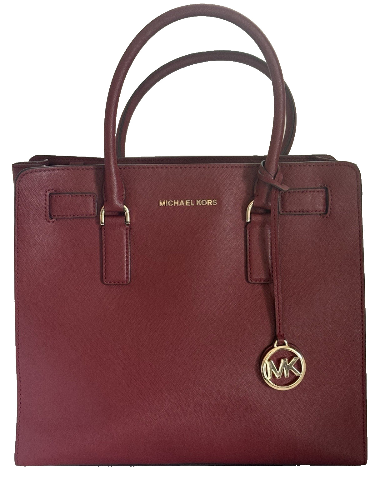 Michael Kors Dillon Satchel in Deep Burgundy Saffiano Leather