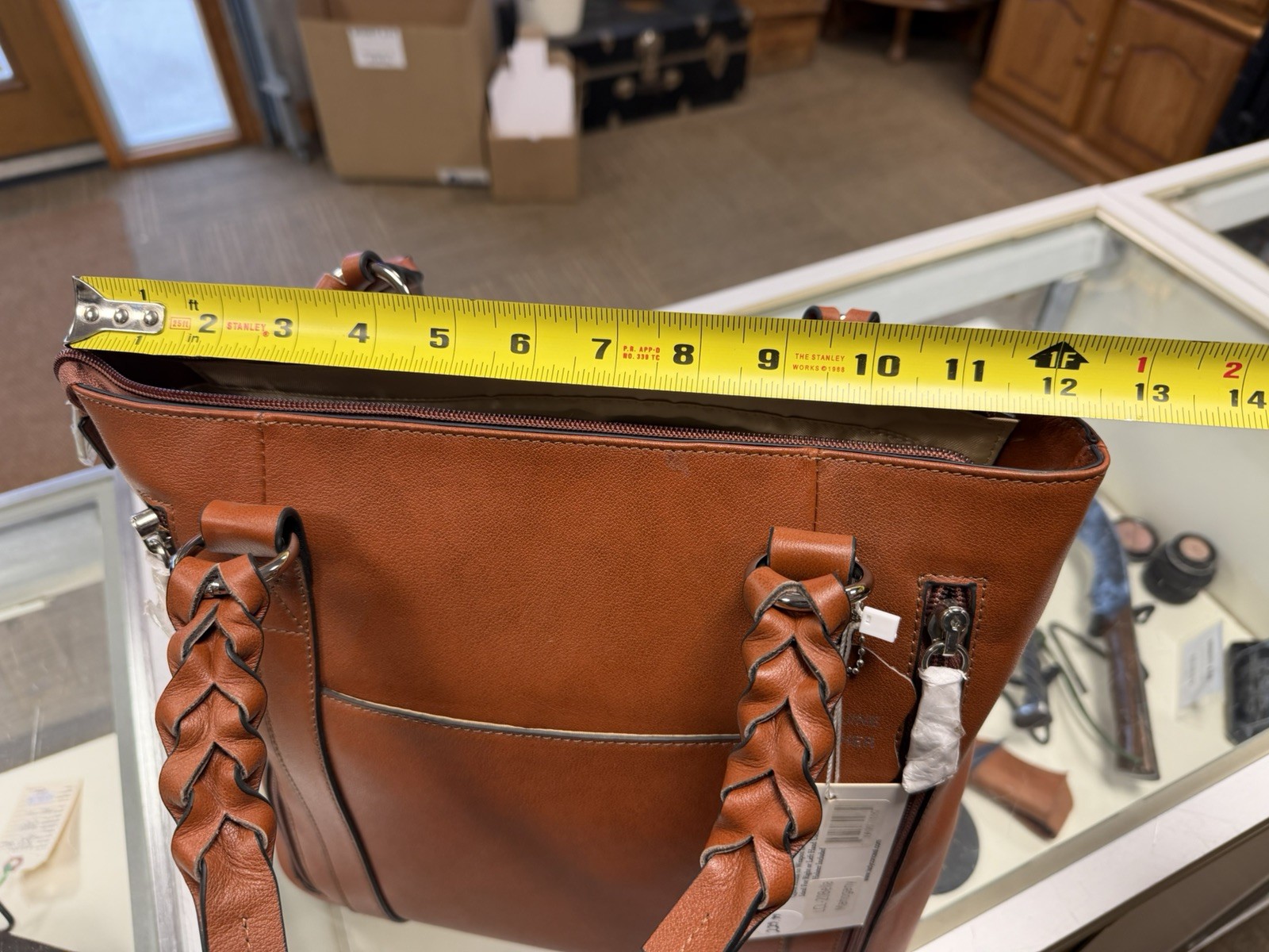 Lady Conceal LCL-20 Bella Concealer Carry Purse. Mahogany Leather.