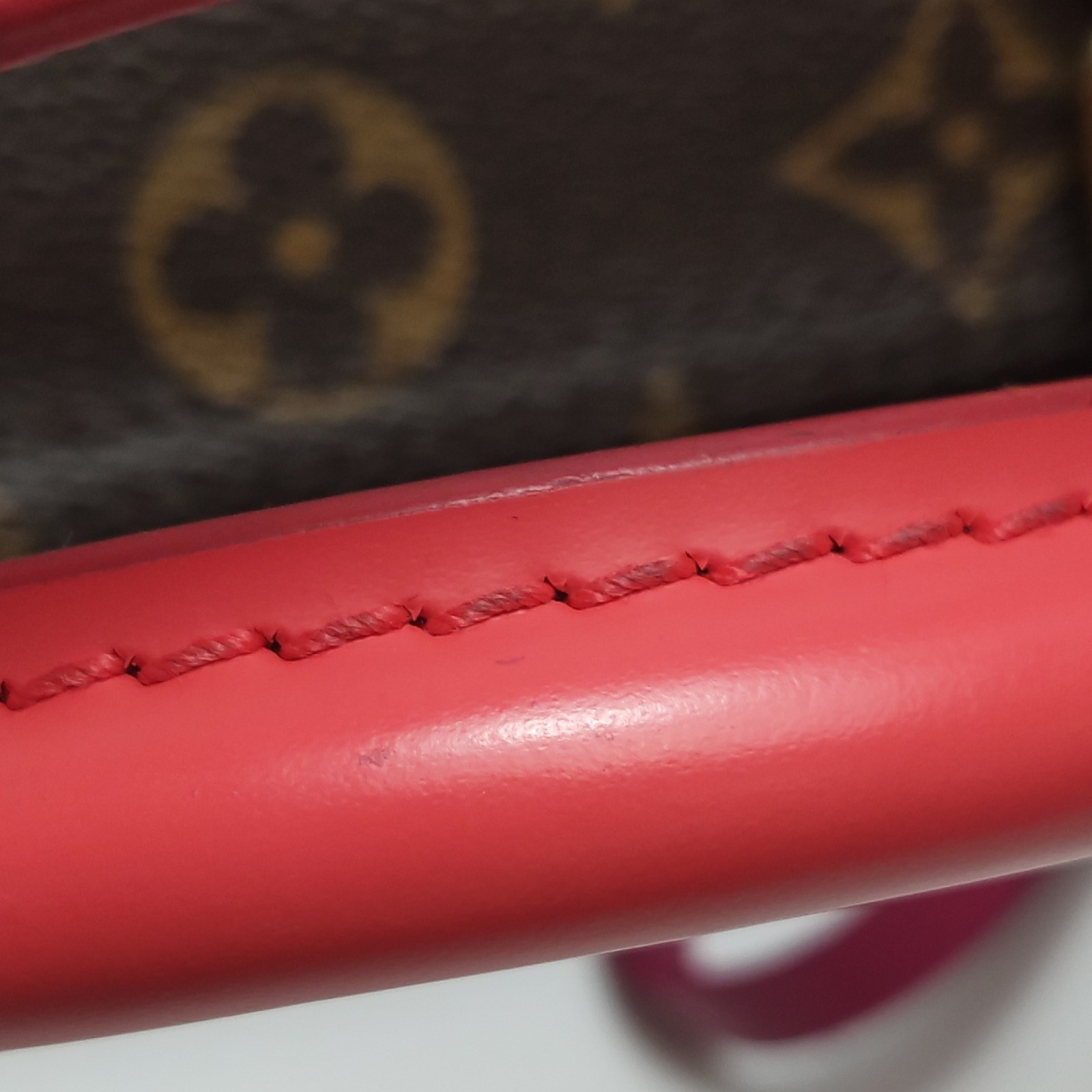 Louis Vuitton Speedy Normal Brown Red Calfskin Hand Carry Bag US Ship