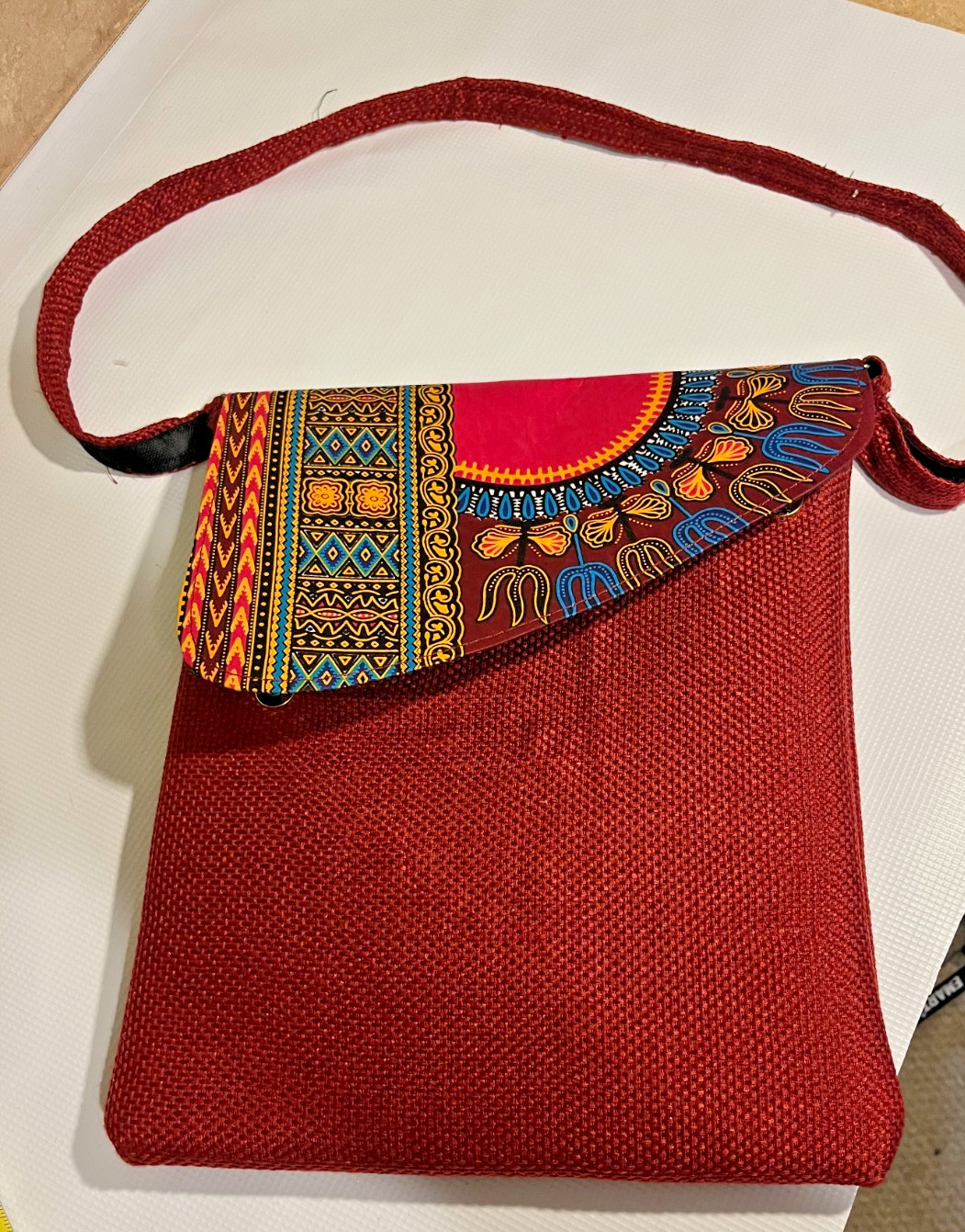 Hand-Woven Laptop Bag in an African-inspired Design – 13.5″ x 11.5″