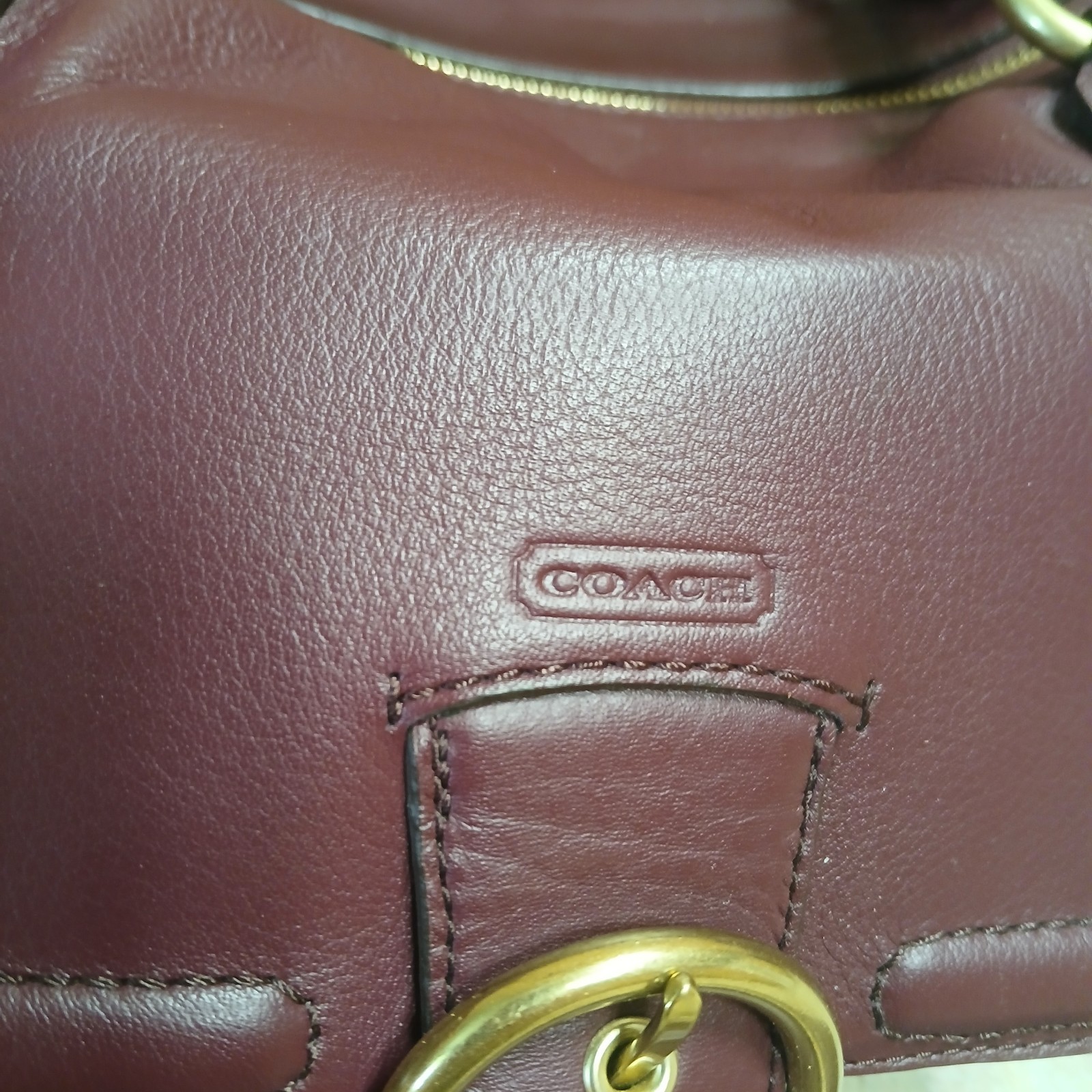 Coach Campbell Satchel Plum Purple Leather Handbag F25151 W/Matching Wallet