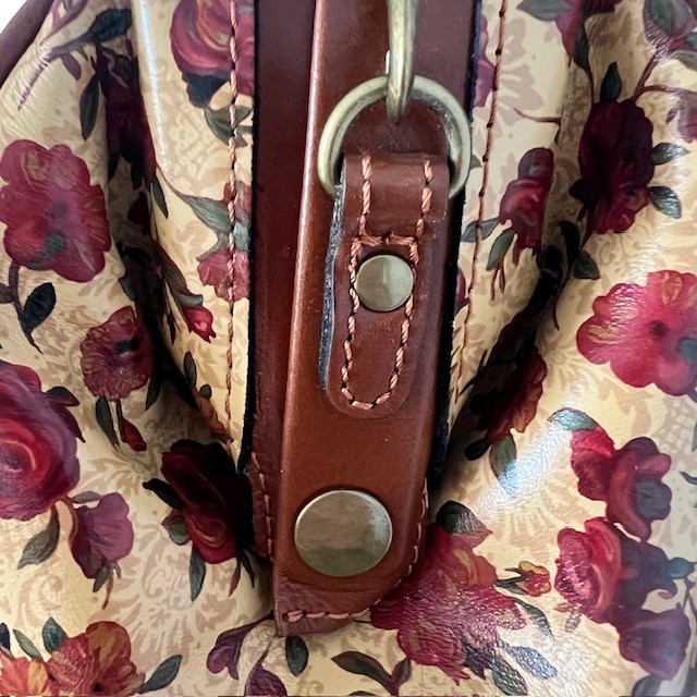 NWT Retired Patricia Nash Gracchi Satchel Bag – Crossbody -Tan Rosso Fiore Color