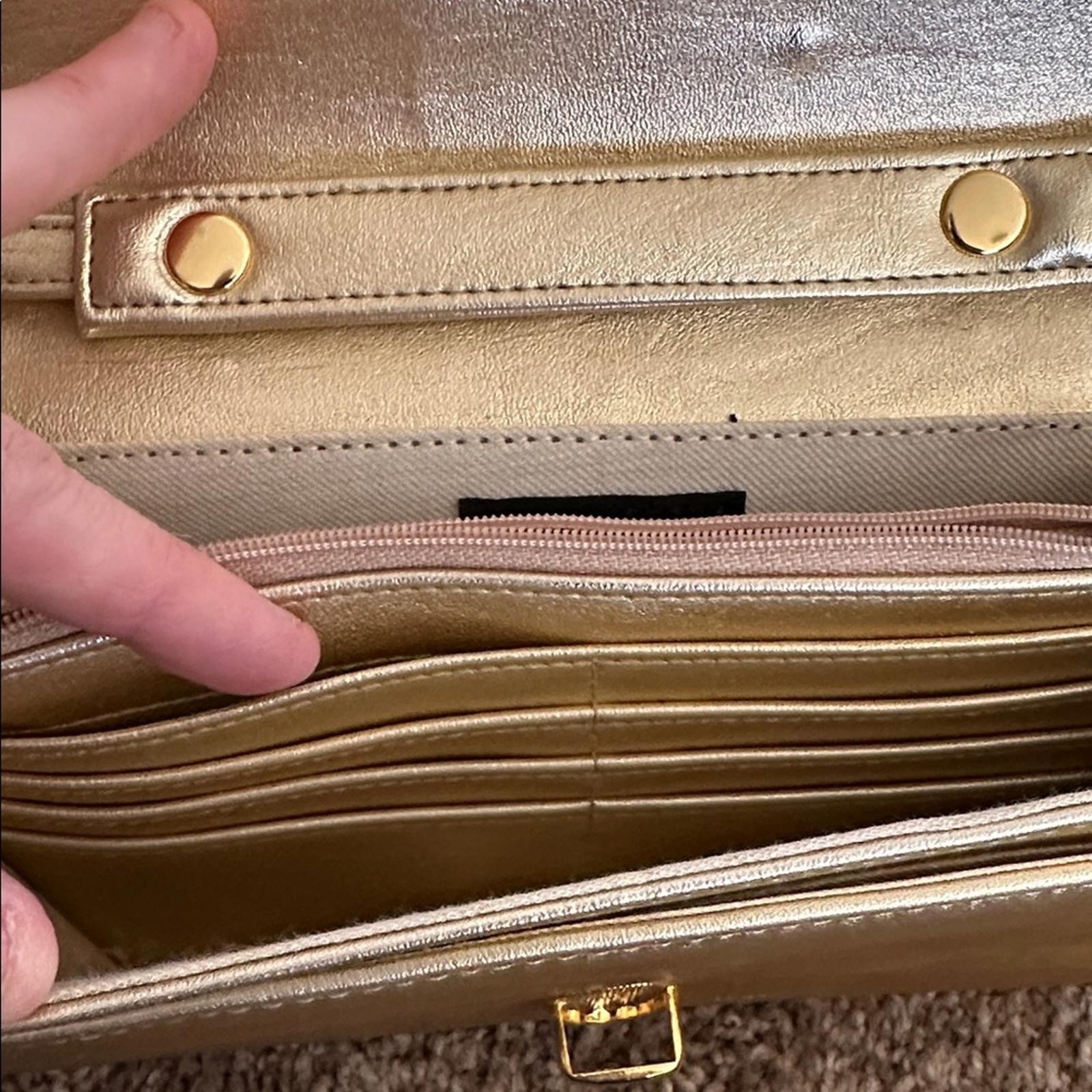 Warren Reed Gold Crossbody Bag