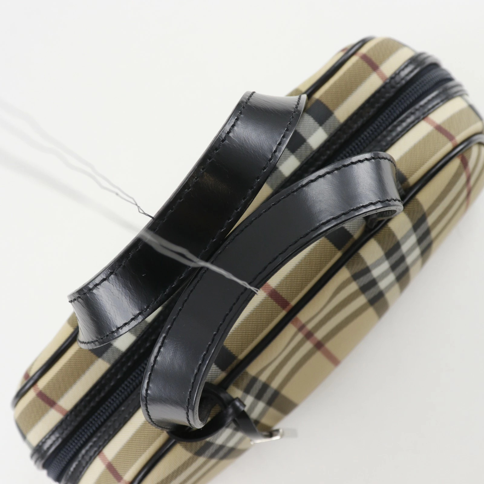 BURBERRY Nova Check Handbag PVC Beige Women’s #NB2554