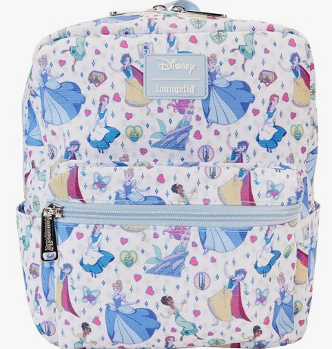 Loungefly Disney Princess Manga Style All-Over Print Square Mini Backpack