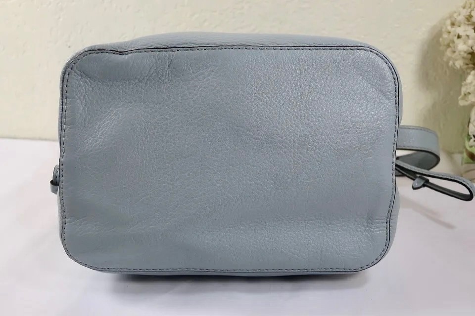 KATE SPADE Marti Small Light Blue Leather Sling Bucket Shoulder Bag