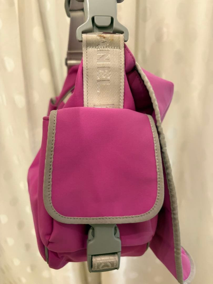 Auth CHANEL Bag Nylon Pink Quilted Shoulder Unisex Crossbody 44x26x11.5 cm F/S