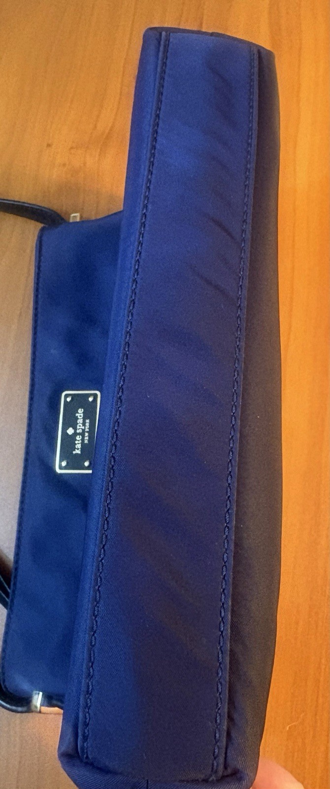 Kate Spade Blake Avenue Dark Blue Nylon Crossbody Bag Gold Tone Hardware