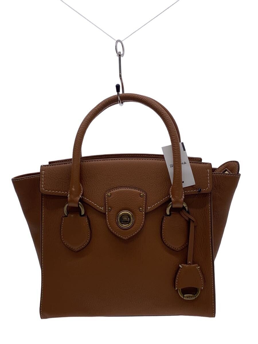 LAUREN RALPH LAUREN Ricky 2Way Handbag Leather Brown Authentic From Japan