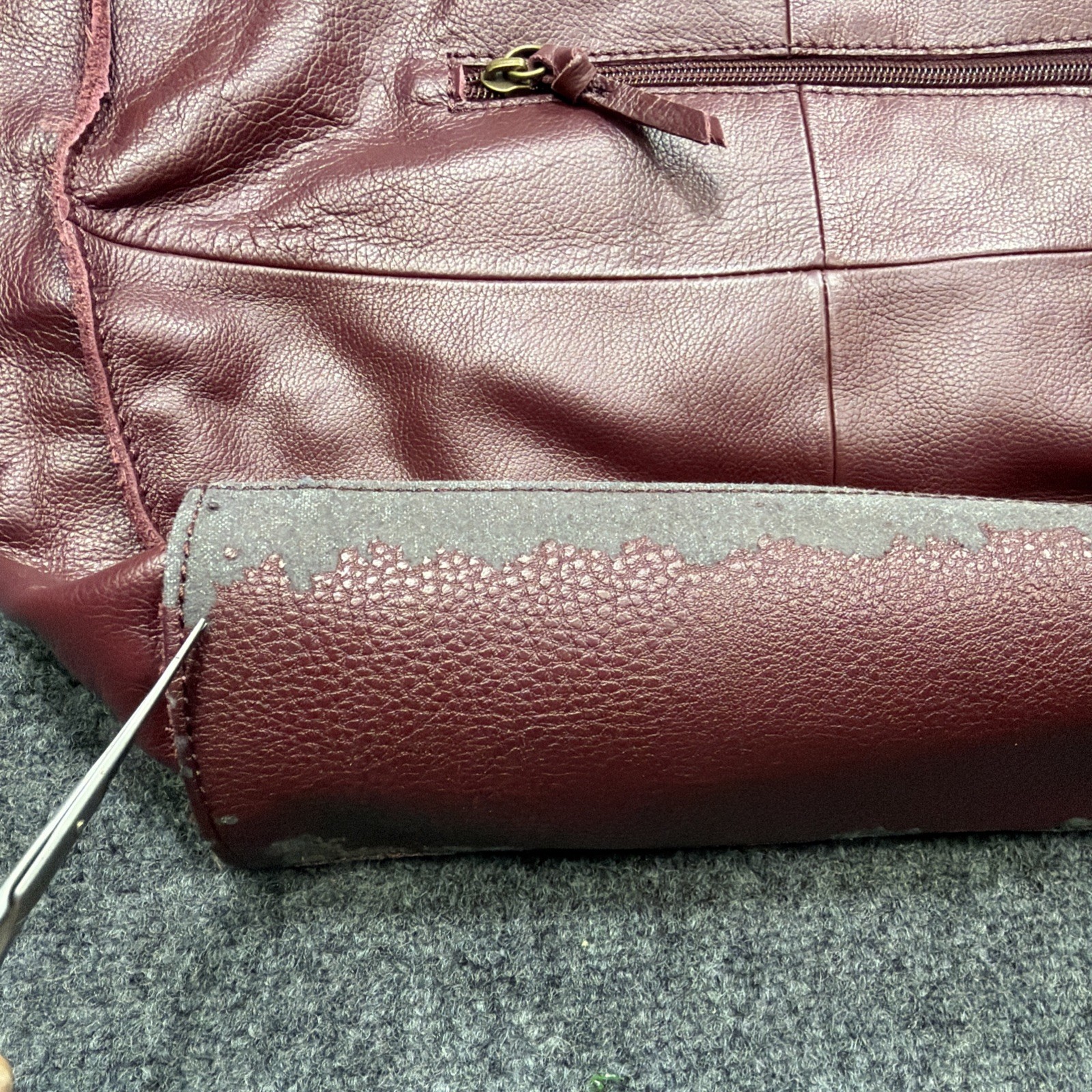THE SAK Silverlake Patchwork Hobo Bag Shoulder Studded Tassel Colorful Cabernet