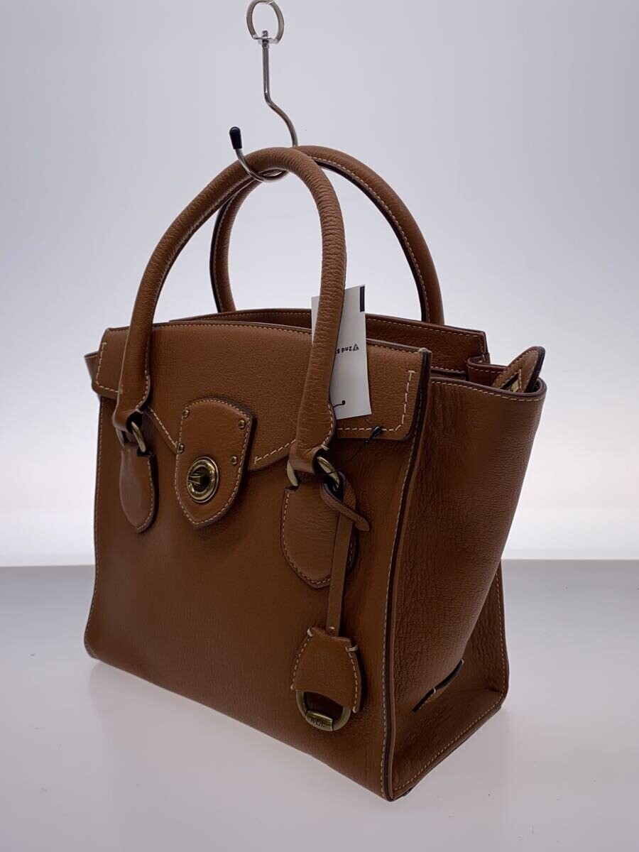 LAUREN RALPH LAUREN Ricky 2Way Handbag Leather Brown Authentic From Japan
