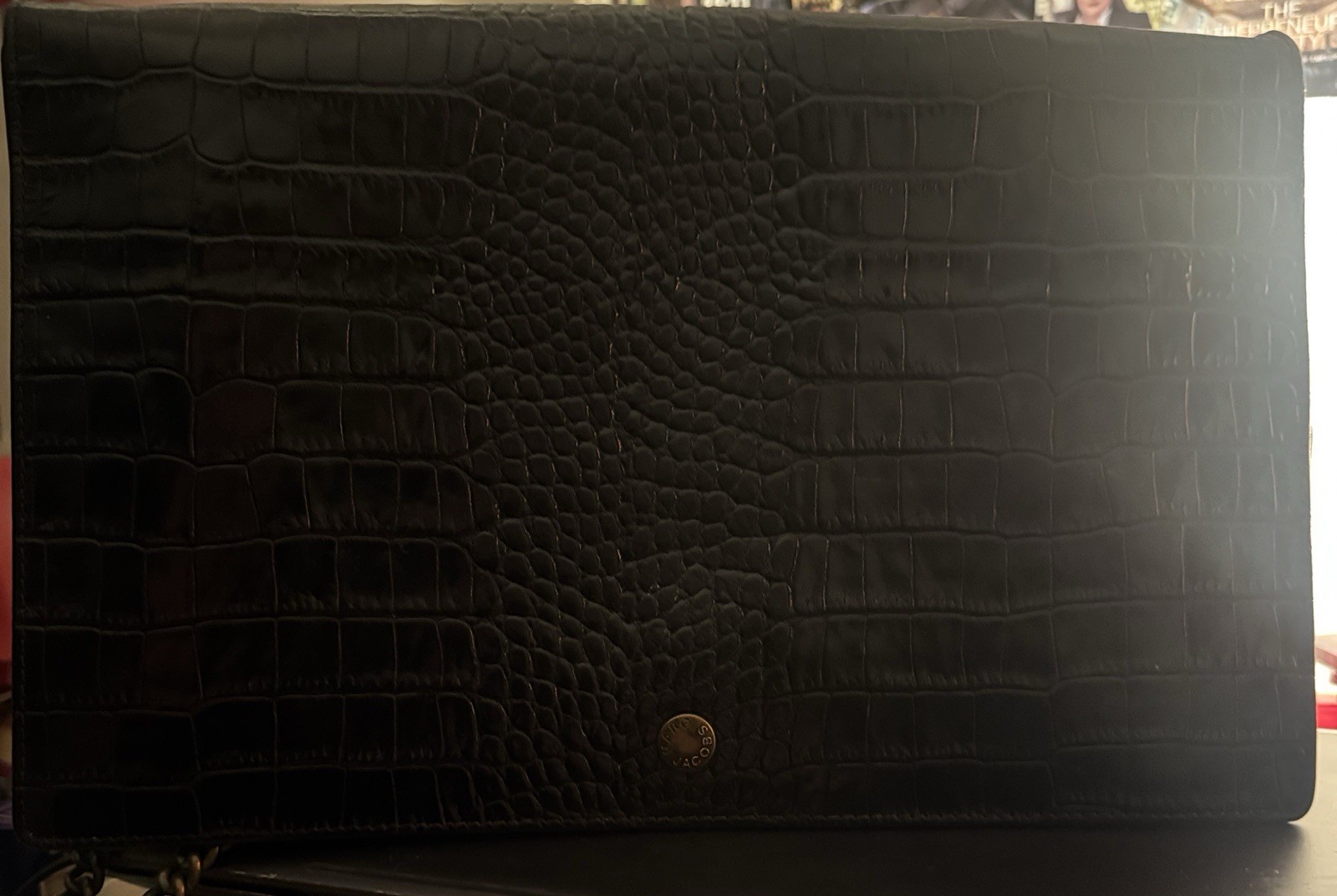 marc by marc jacobs bag Croc Style With blue suede interior