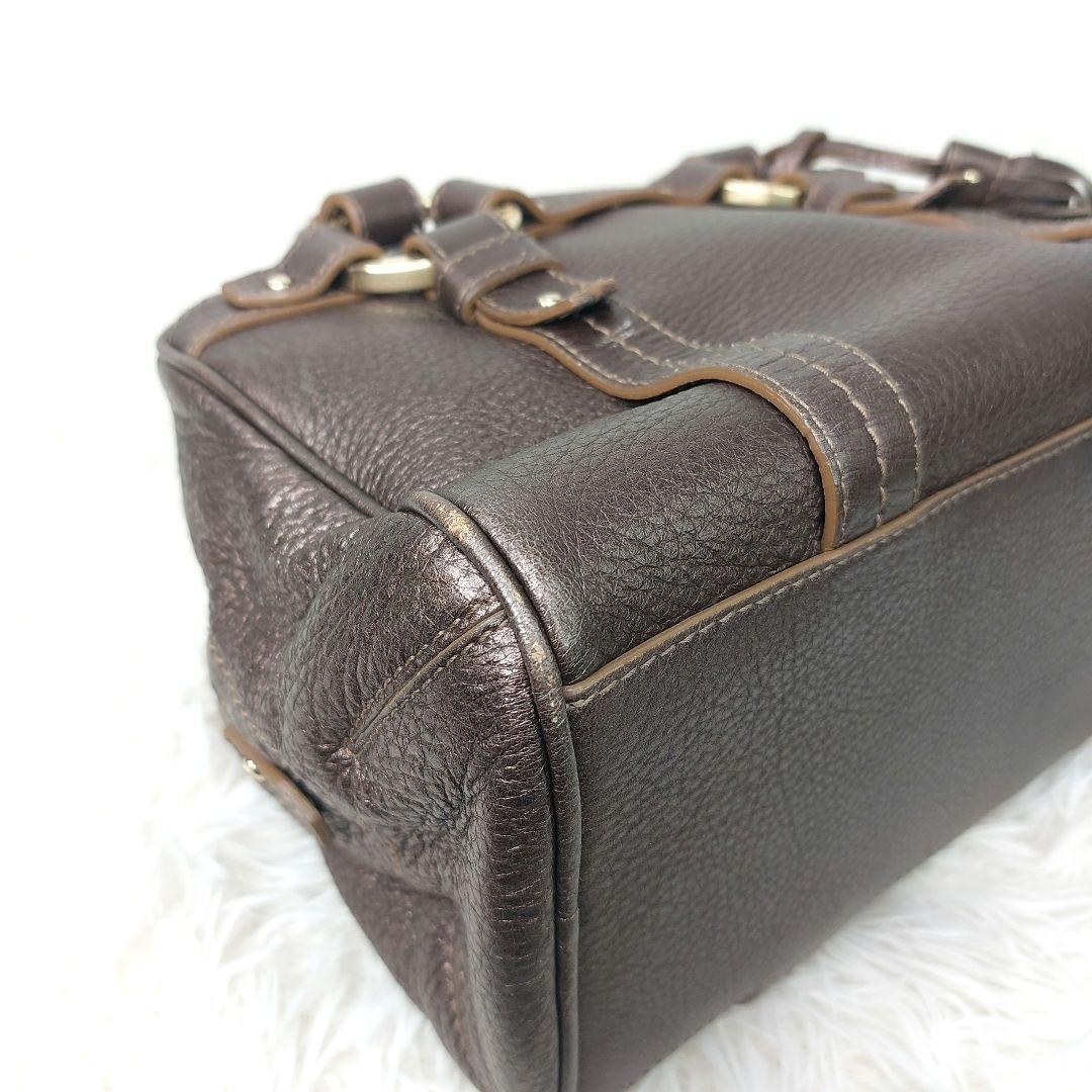 BALLY handbag mini Boston bag leather Y2K 17a