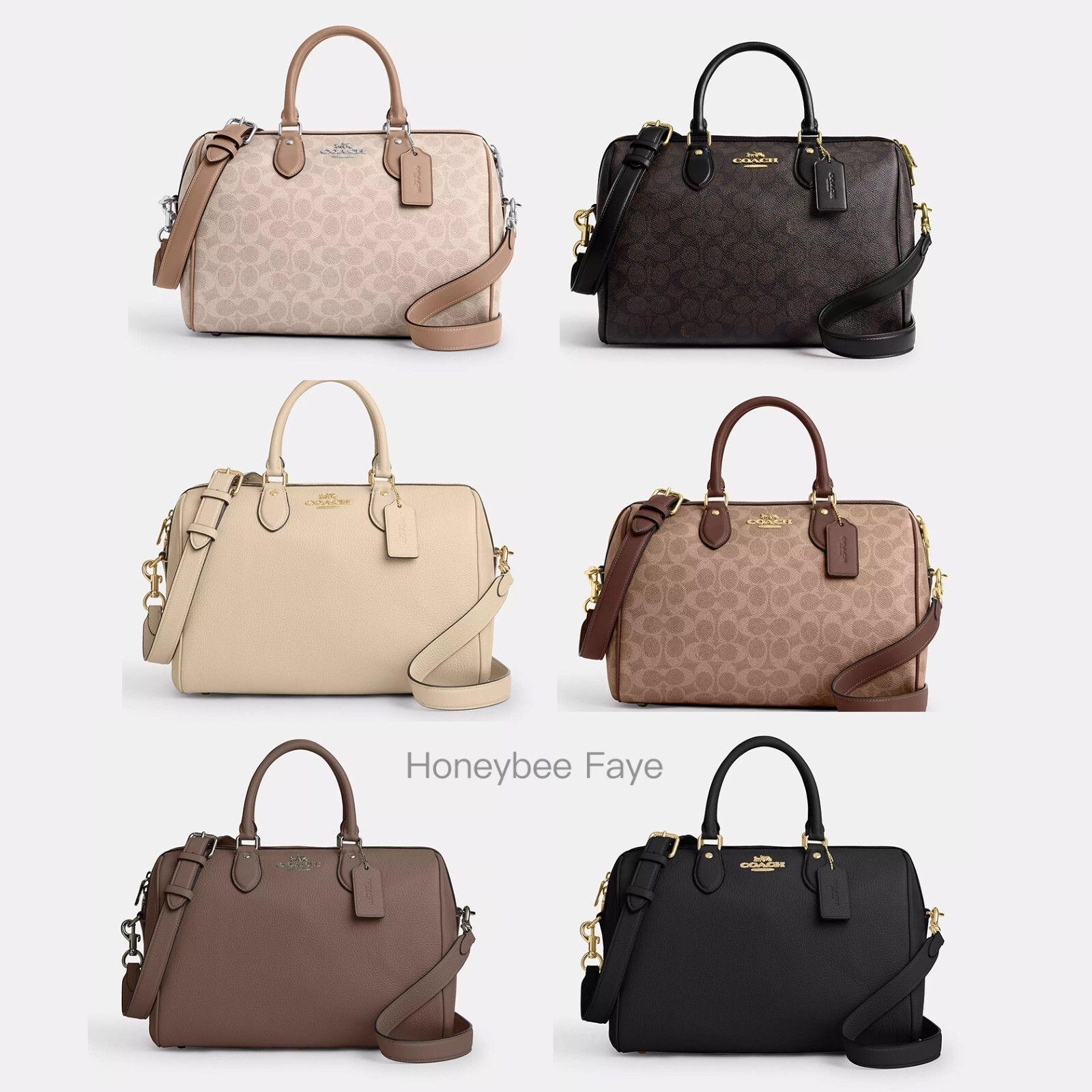 NWT Coach Rowan Large Satchel Bag In Signature Canvas CV960/CV959