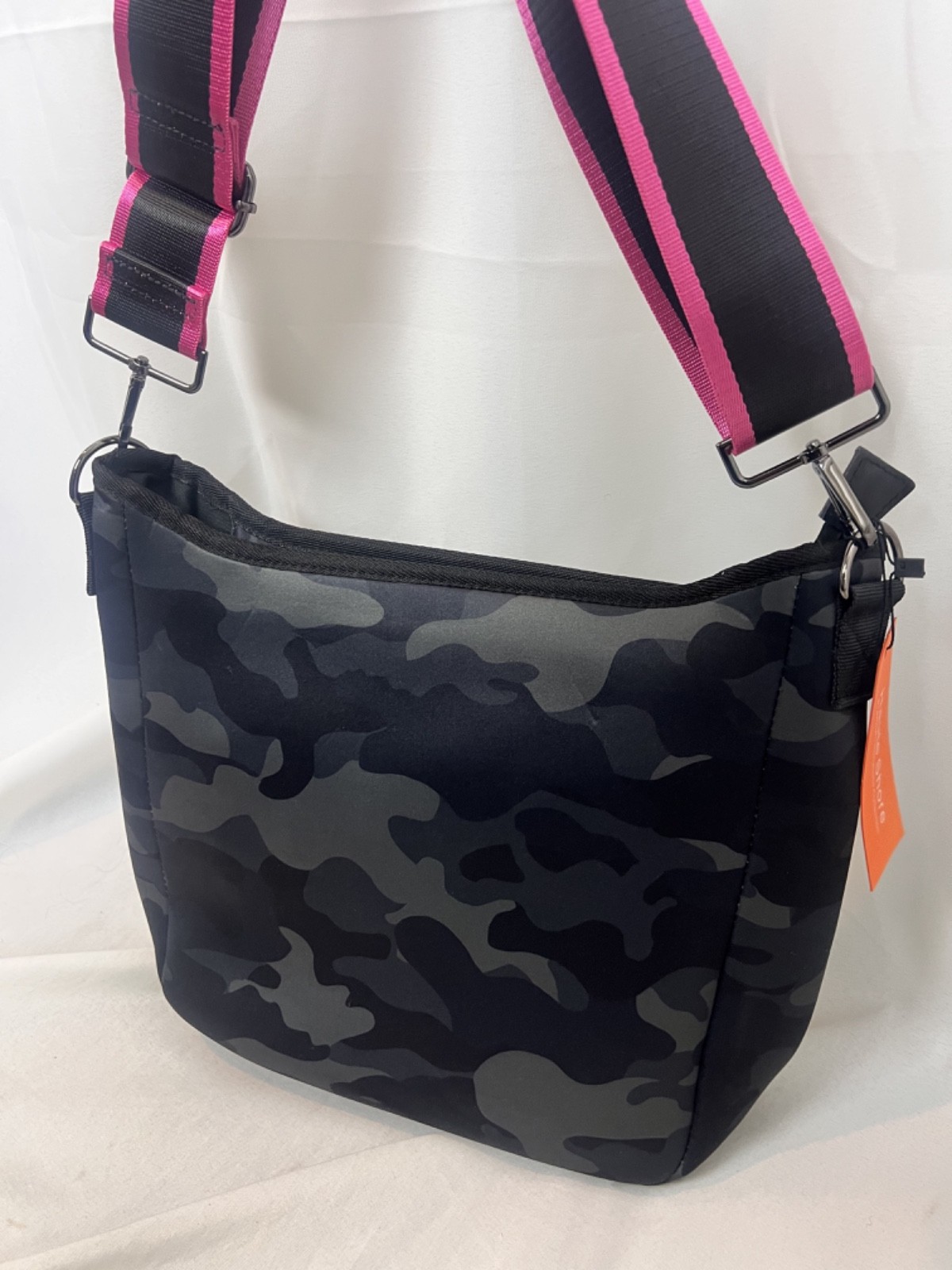 HAUTE SHORE black camo elite crossbody bag purse shoulder NEW