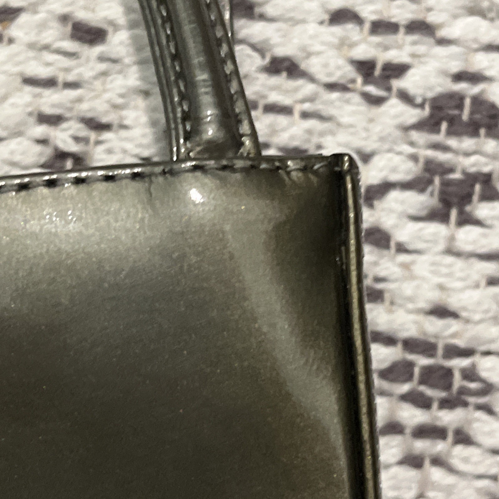 Sergio Rossi Luxury Women’s Green Patent Leather Handle Bag Purse