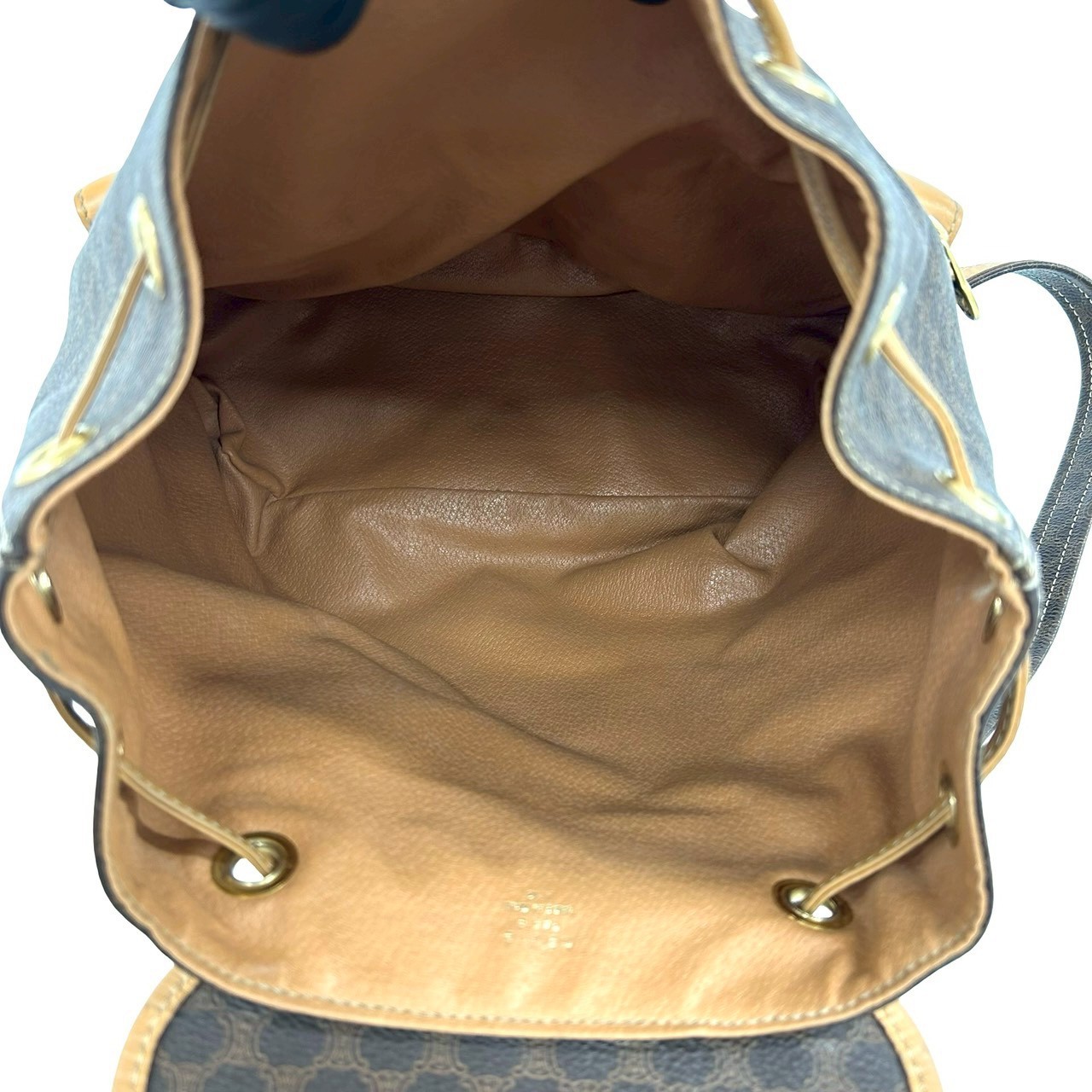 CELINE Macadam Blason Triomphe Pattern Backpack leather PVC Brown 69309