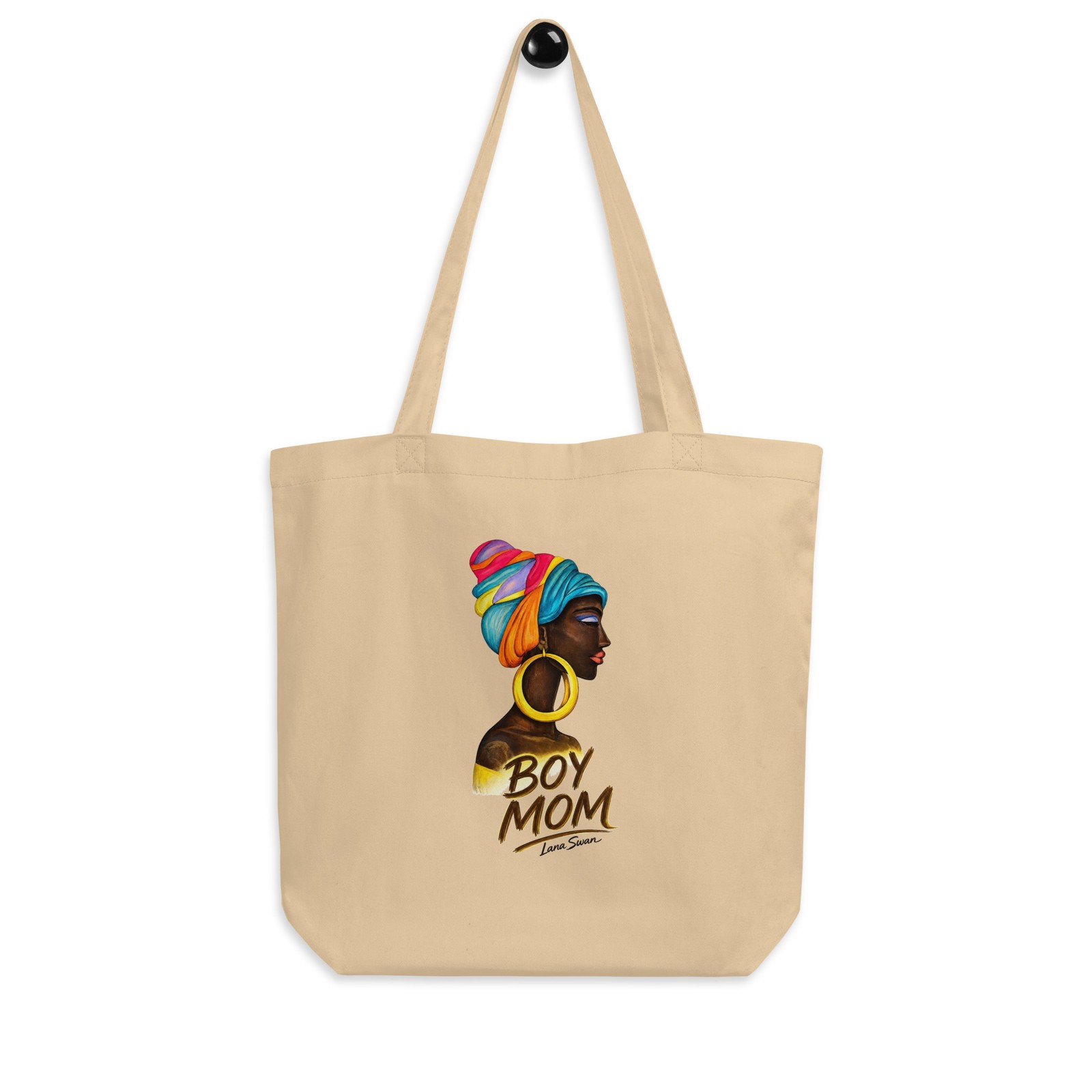 African Woman Portrait Organic Cotton Tote Bag | Lana Swan Artist Design