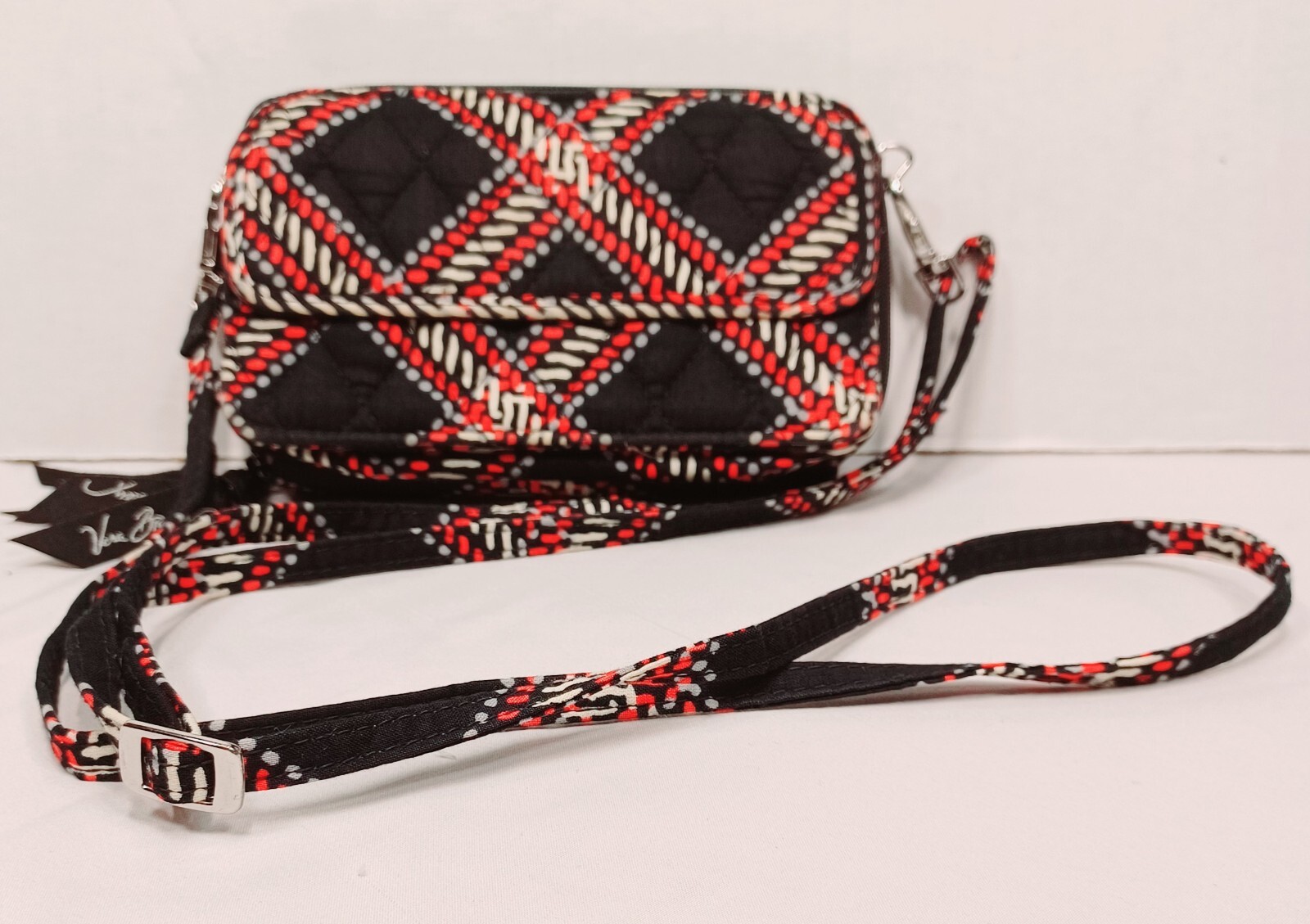Vera Bradley Minsk Plaid All-In-One Mini Hipster Crossbody Purse Bag 6.5″×4″