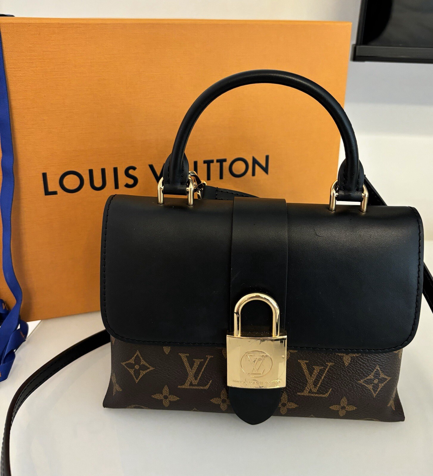 LOUIS VUITTON Locky BB Top Handle Bag Authentic
