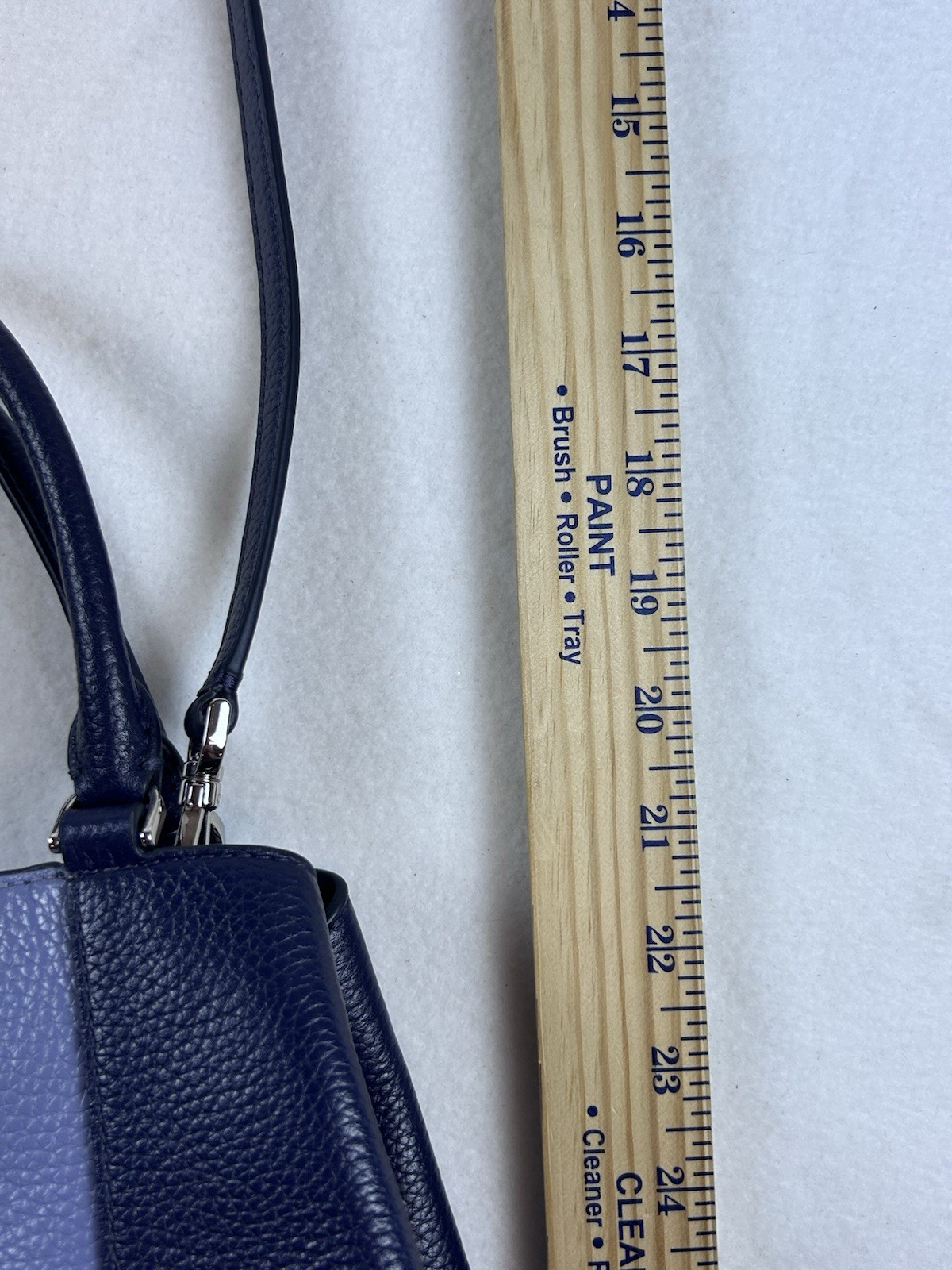 Kate Spade Lena Colorblock Satchel Pebbled Leather Parisian Navy Shoulder Bag