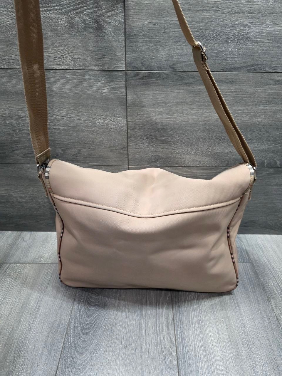 Burberry Fragrance saddle PVC Tan Nova Check Messenger Bag Crossbody B000695