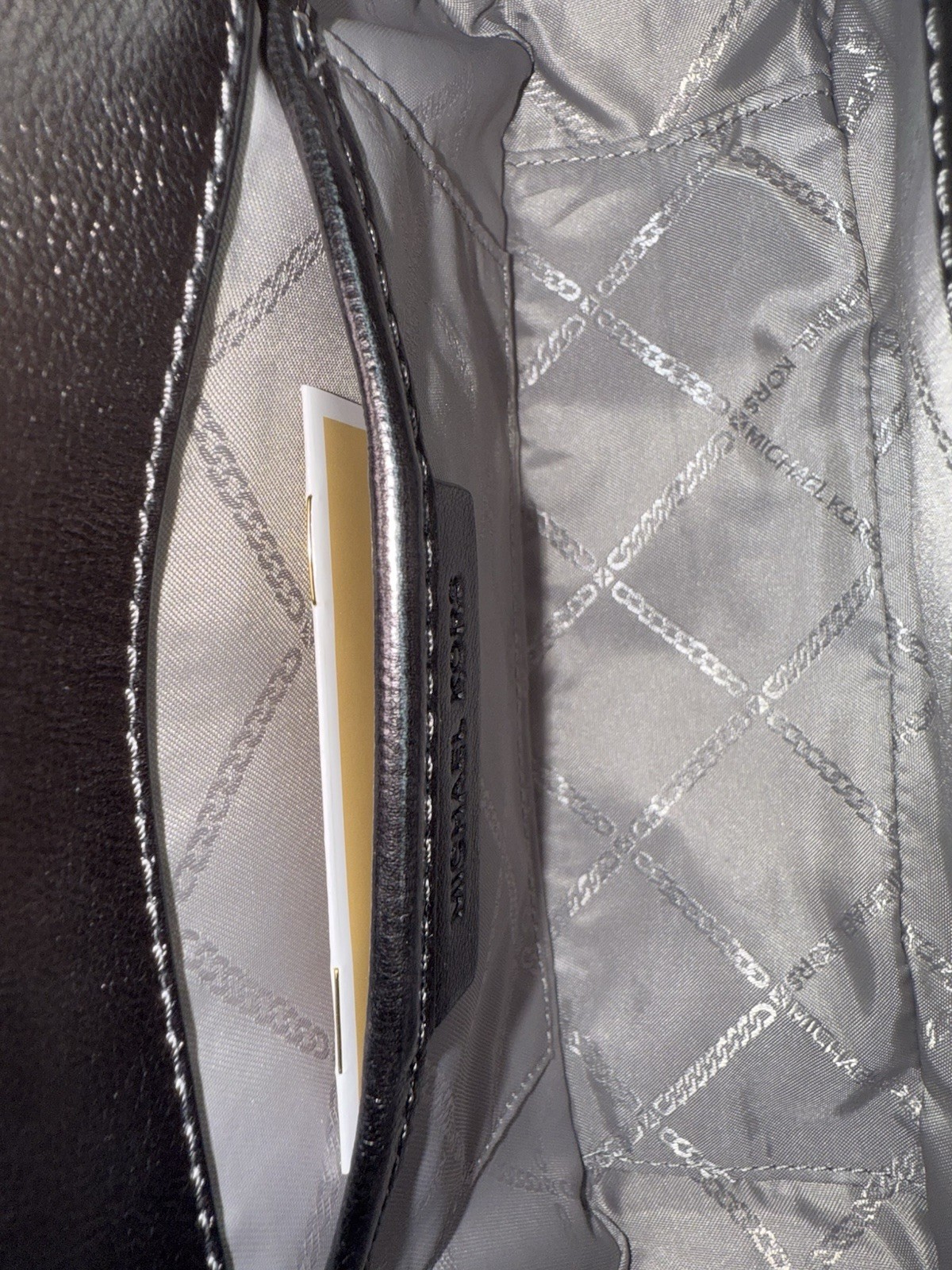 Michael Kors Tribeca Medium Convertible Chain Shoulder Gunmetal NWT