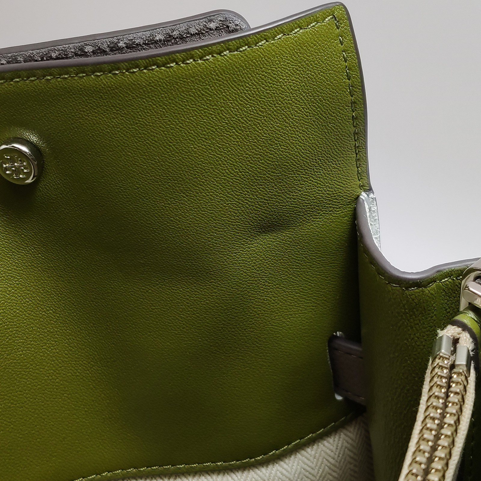 Tory Burch Lee Small Brown Leather Handheld Shoulder Crossbody Bag US Ship