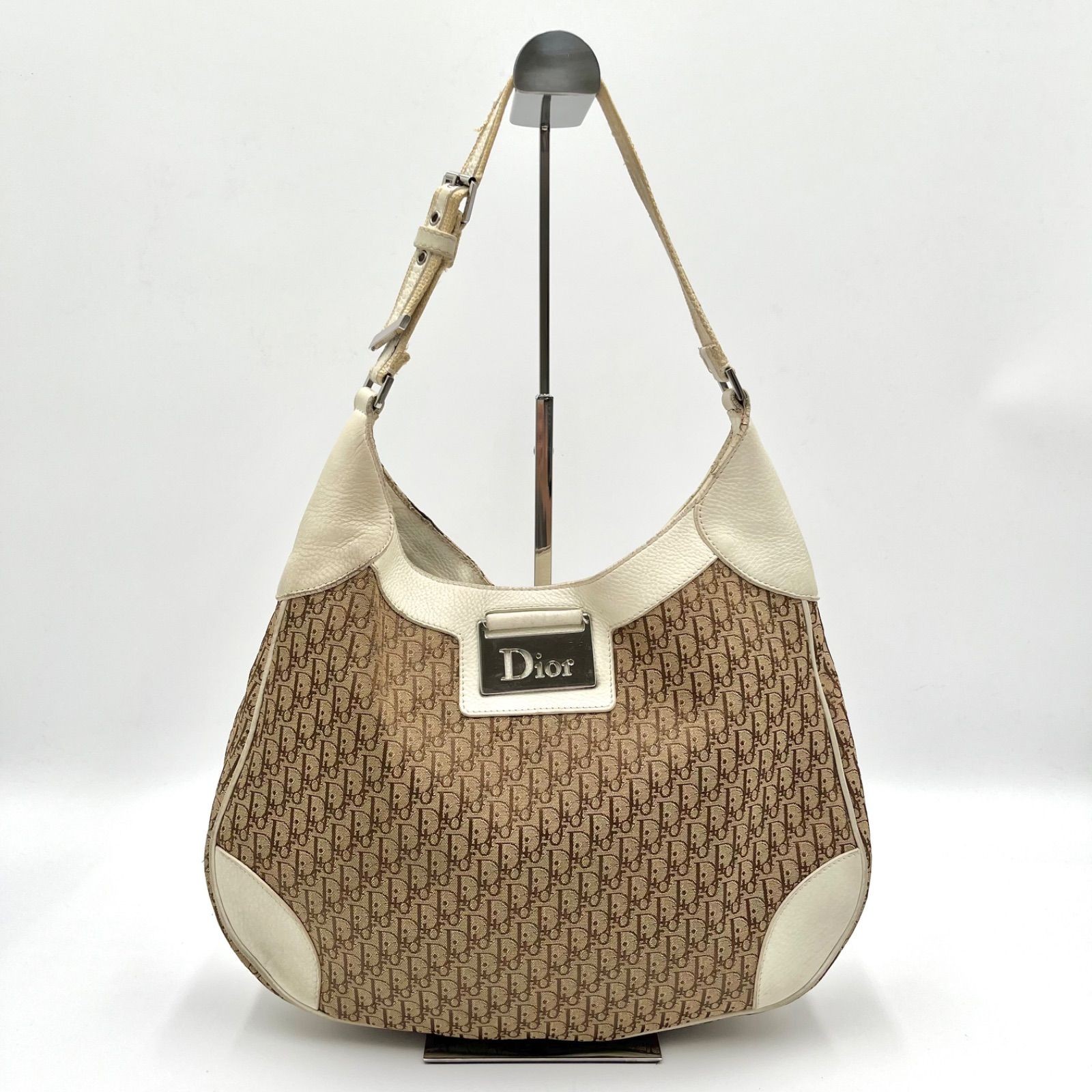 Auth Christian Dior Street Chic Trotter Hobo Shoulder Bag 2Y9675