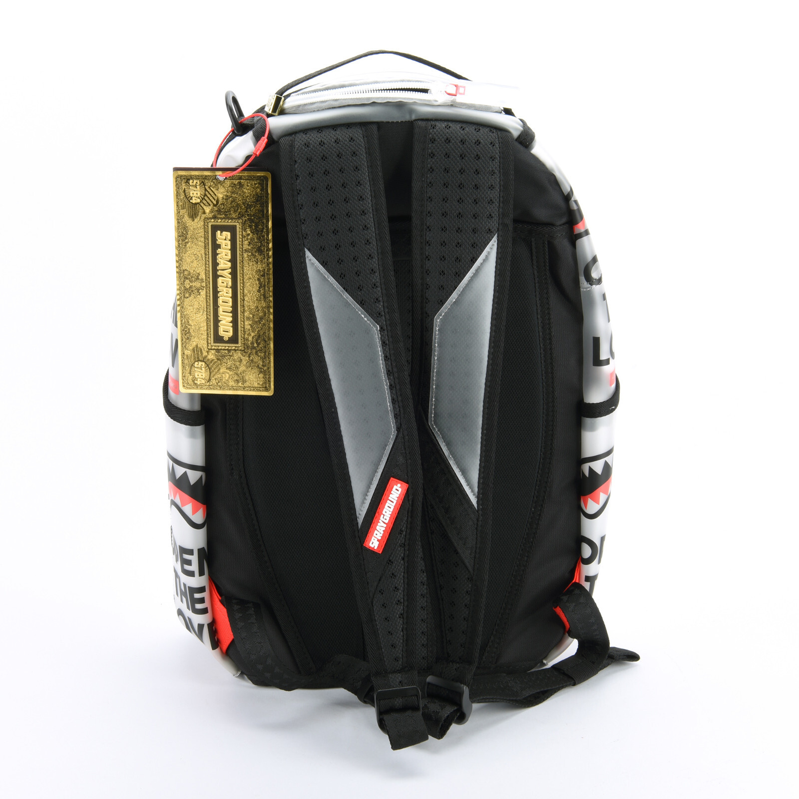 Sprayground Shark OPEN THE LOVE Vinyl Backpack w/Bill Tag (Transparent Clear)