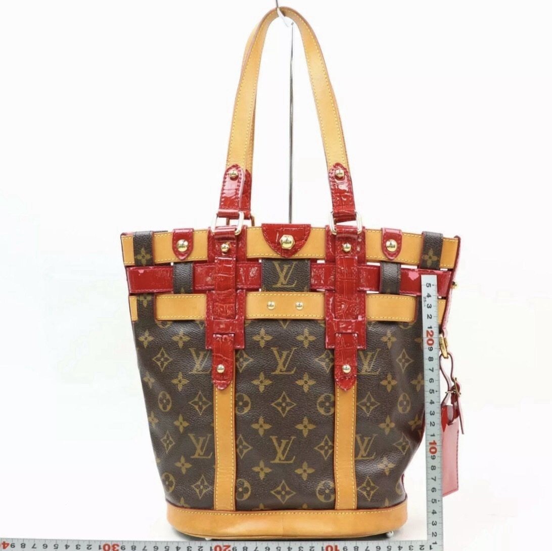Authentic Louis Vuitton Hand Bag Monogram Rubis Neo Bucket M95613