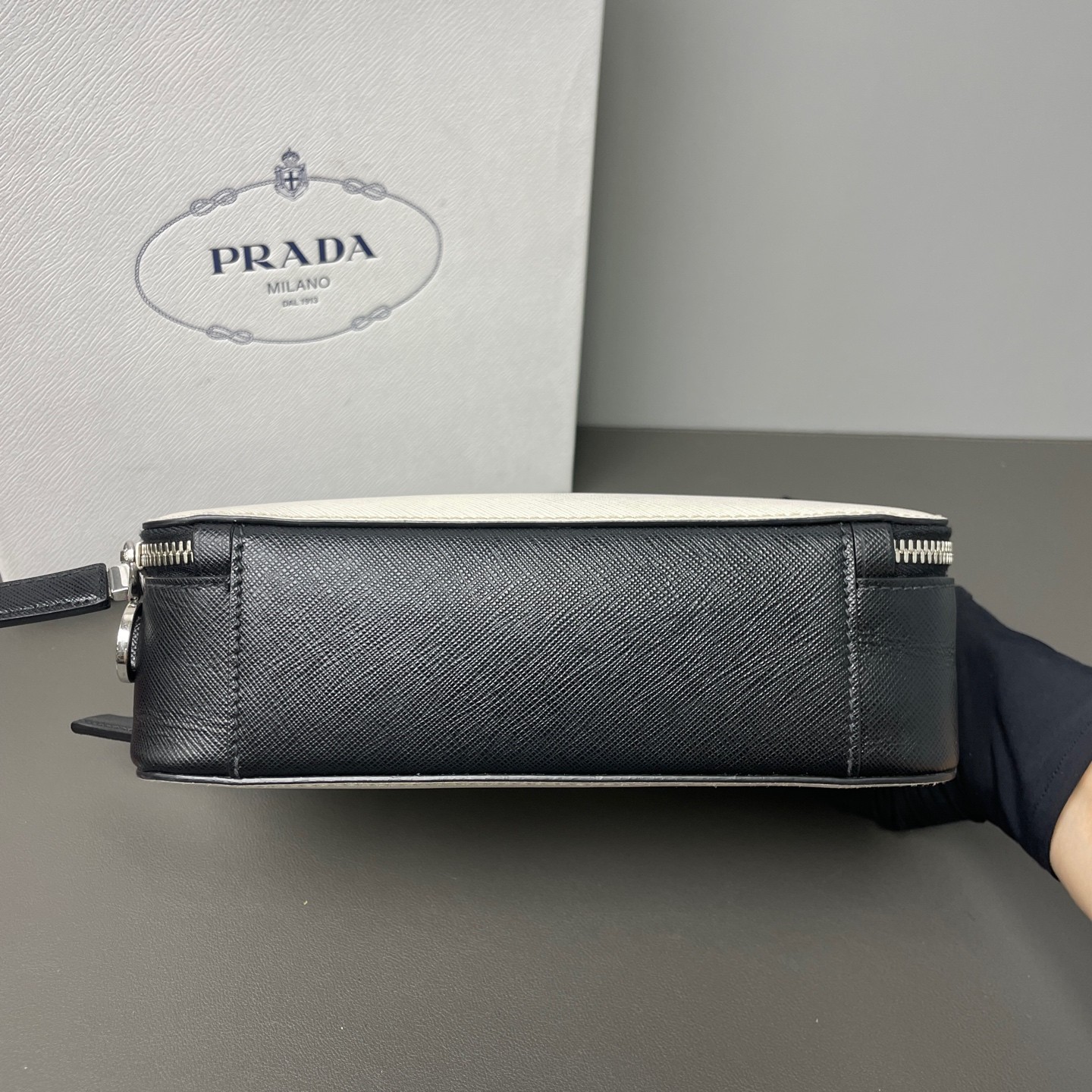 Prada Pre-Owned Authentic Camera Bag Colorblock Leather Free Tracked Shipping