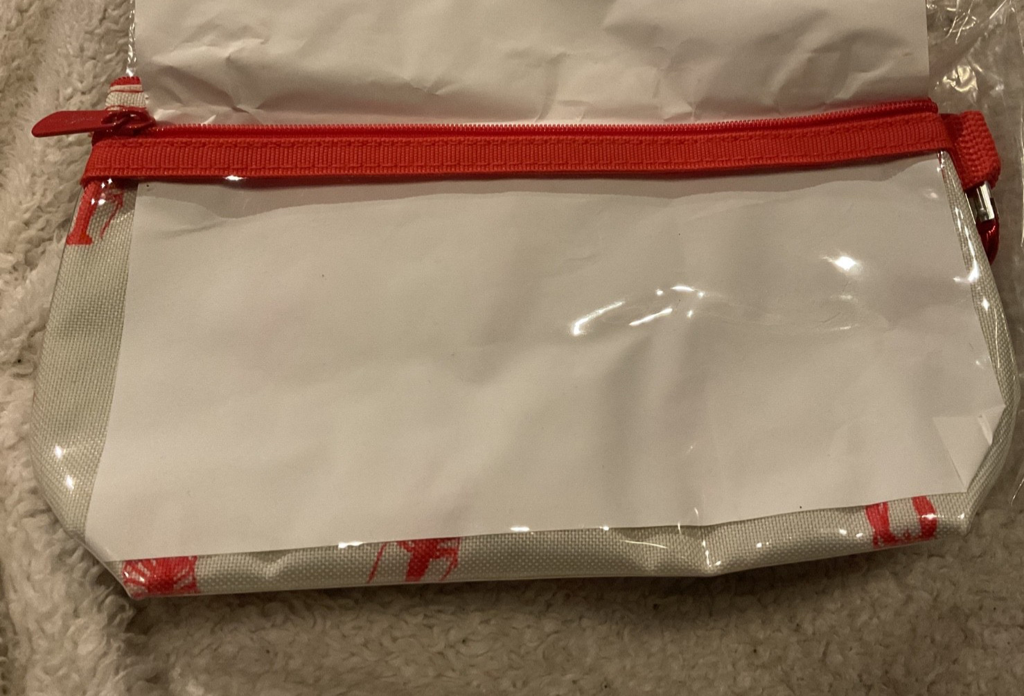 Thirty One CLEAR CLIP POUCH – Little Lobsters-NWT- Last one in stock!!!