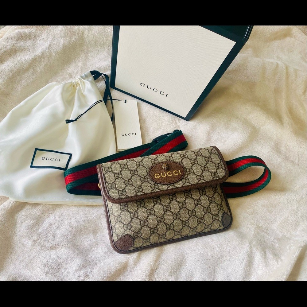 Gucci Canvas & Web Strap Neo Belt Bag