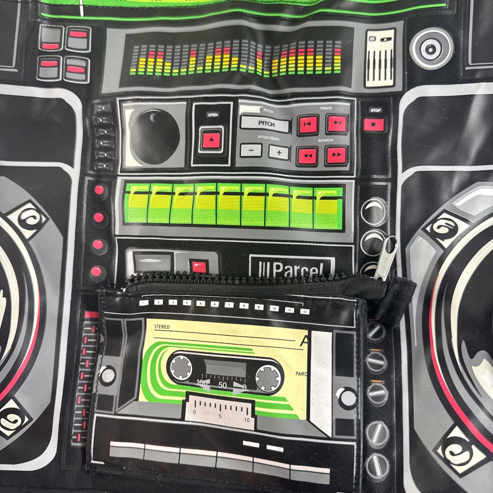 Vintage Y2K Loop NYC III Parcel Boombox Cassette Tote Bag w/ Real Speakers
