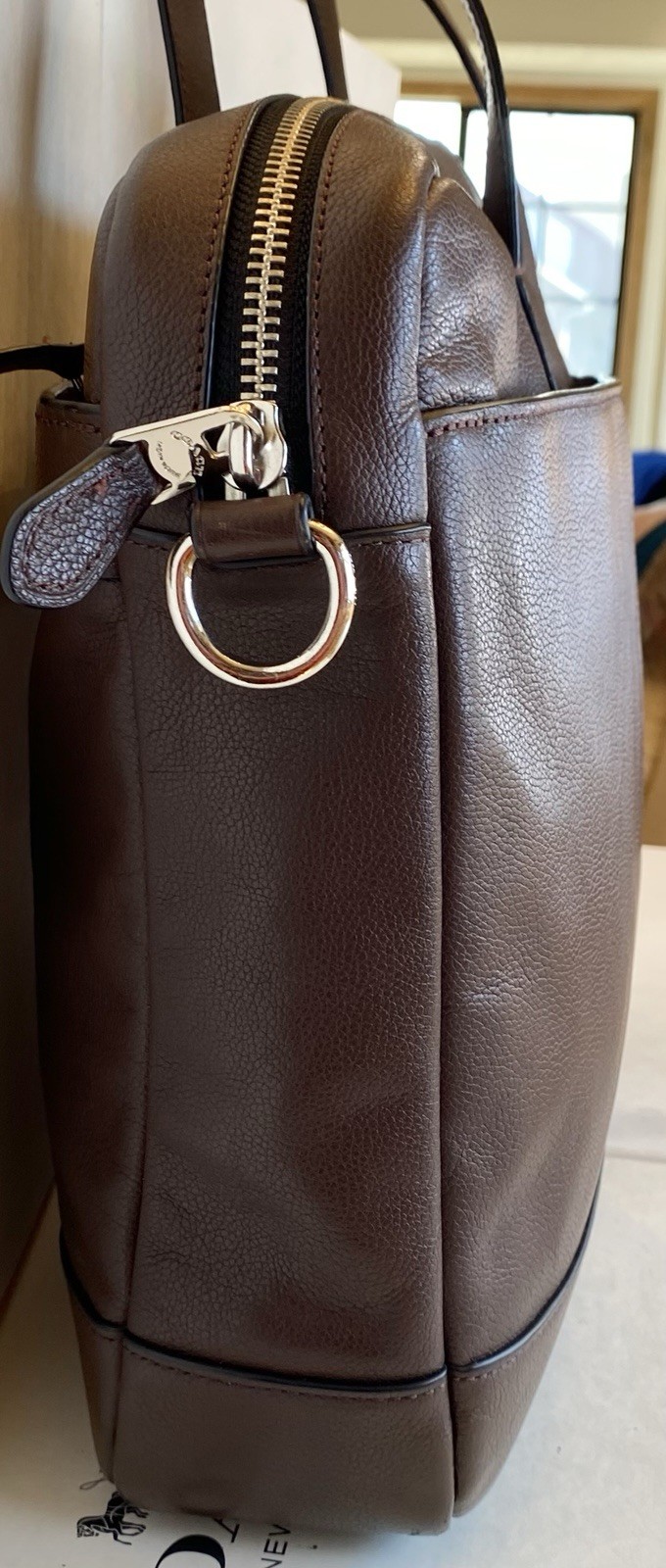 Coach F54801 Hamilton 2/Way Briefcase In Mahogany Smooth Calf Leather Unisex