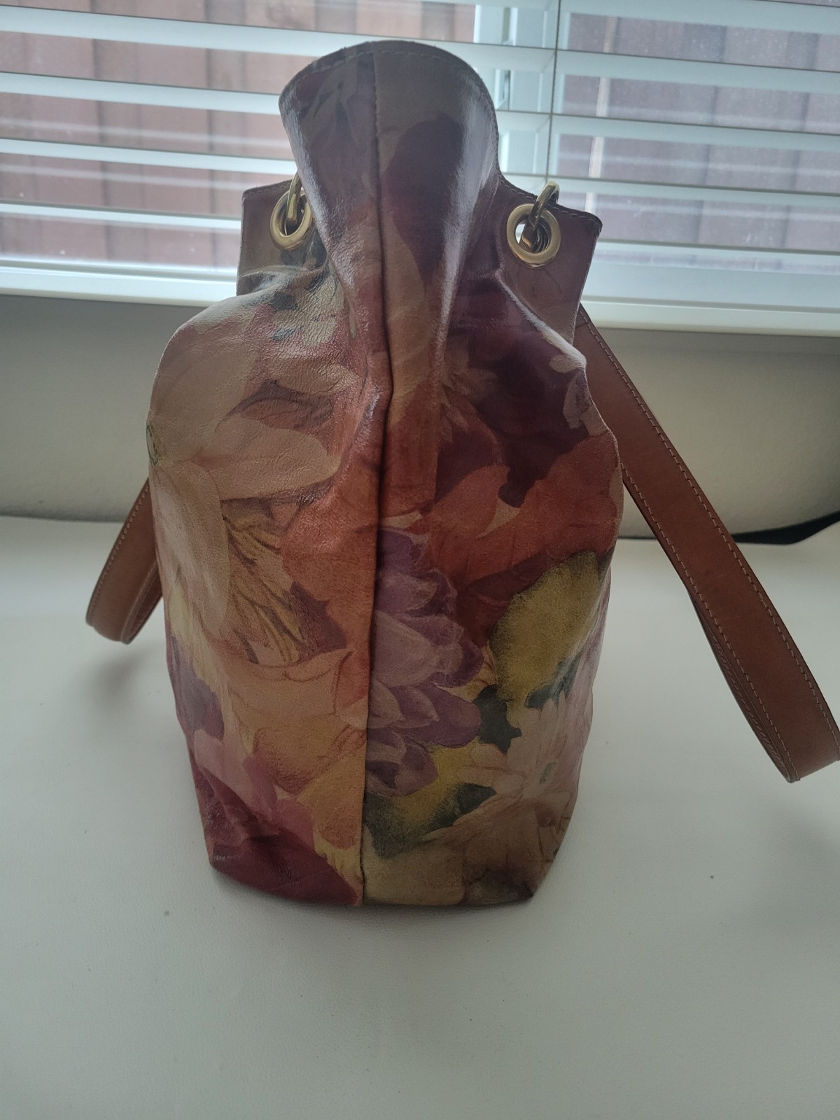 intage Maurizio Taiuti Floral Leather shoulder bag
