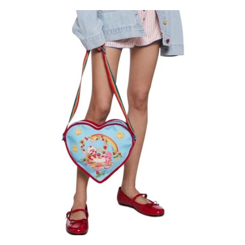 Dolls Kill Strawberry Shortcake Care Bears Over Tea Canvas Heart Bag