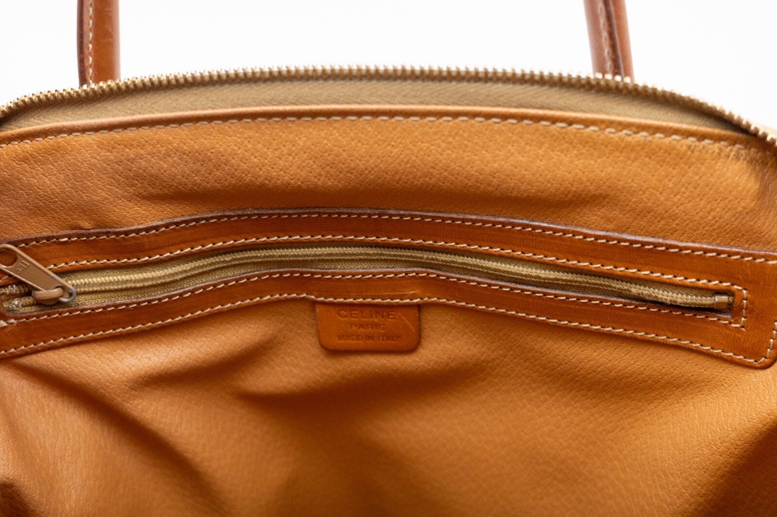 CELINE Hand Bag PVC Leather Macadam Brown Auth from JAPAN