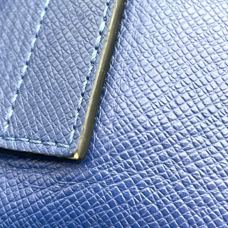 LOUIS VUITTON Bumbag Outdoor M33455 Blue Taiga Leather Belt Bag Unisex Authentic